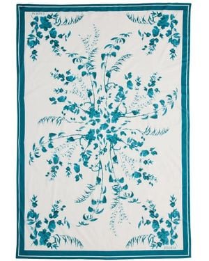 Erdem Paréo En Voile De Coton À Imprimé Végétal - Blue