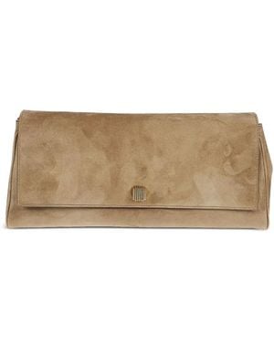 KHAITE Flap Top Clutch Bag - Natural