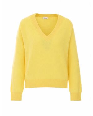 Not Shy Bethan V-Neck Jumper - Yellow