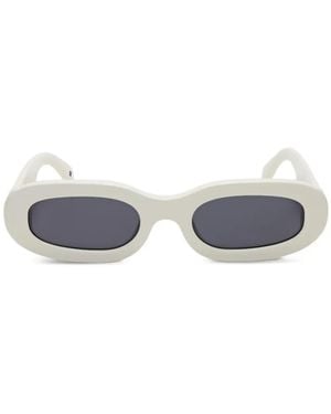 Palm Angels Yolo Oval-Frame Sunglasses - White