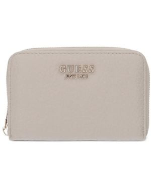 Guess Marsha Saffiano Zip Wallet - Grey