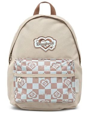 Doughnut Mini Logo-Patch Backpack - White