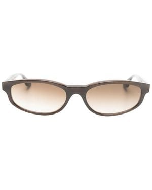 Maybach The Viper I Oval-Frame Sunglasses - Natural