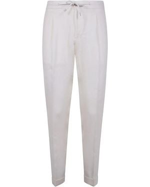 Barba Napoli Pantalones con cordones - Blanco