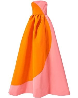 Carolina Herrera Abito Da Sera Circle Senza Spalline - Arancione