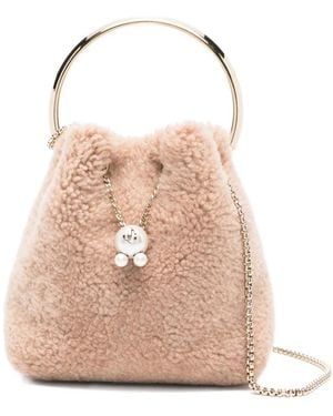 Jimmy Choo Bolso Bon Bon con perlas - Rosa