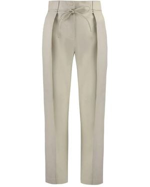 Yves Salomon Leather Trousers - Grey
