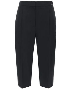 Elisabetta Franchi Flowing Gabardine Pants - Black
