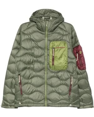 Peak Performance Quilted Hooded Jacket - Green