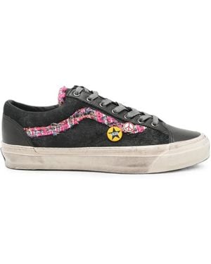 Vans Ausgefranste Sneakers Mit Patch - Weiß