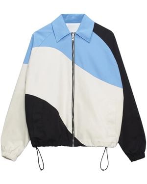 MSGM Printed Shirt Jacket - Blue