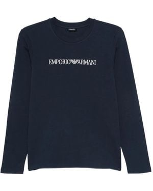 Emporio Armani ロングスリーブ トップ - ブルー
