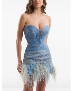 IMROSKA Abito Con Decorazione - Blu