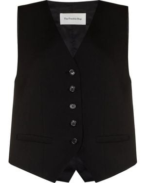 Frankie Shop Gelso Single-Breasted Waistcoat - Black
