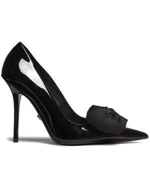 Versace Bow Medallion Court Shoes - Black