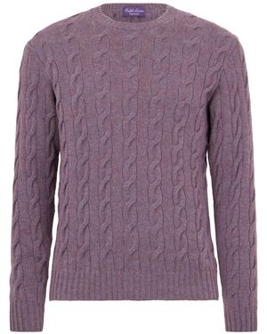 Ralph Lauren ケーブルニット セーター - パープル