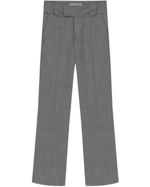 MISCI Wide-Waistband Wool Pants - Gray