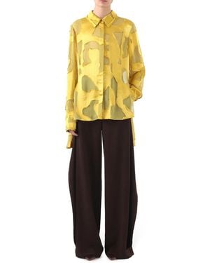 Jason Wu Abstract-Pattern Shirt - Yellow