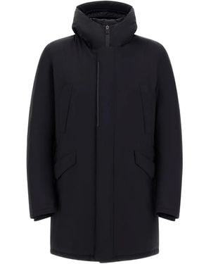 Herno Hooded Parka Down Jacket Clothing - Blue