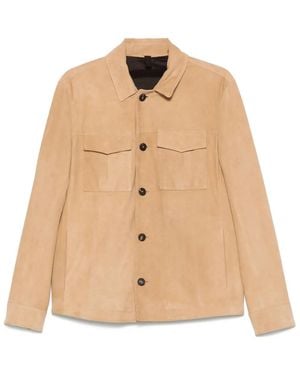 Tagliatore Suede Jacket - Natural