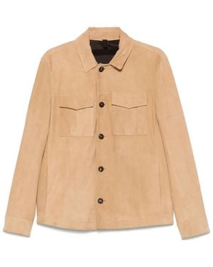Tagliatore Suede Jacket - Natural