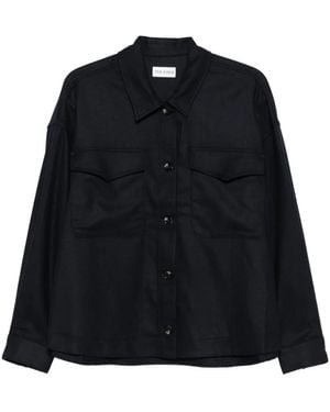 TRUE AVENUE Button-Down Flap-Pocket Jacket - Black