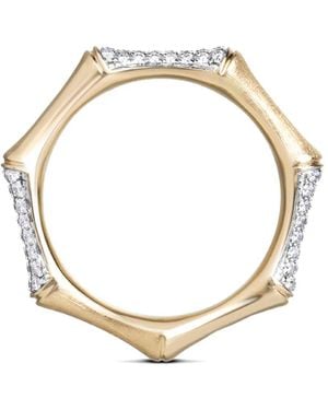 Rainbow K Bamboo Ring Mit Diamant - Mettallic