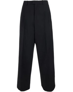 Balenciaga Pressed-Crease Trousers - Black