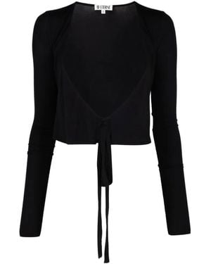 ÉTERNE Wrap Top - Black