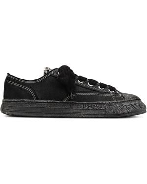 General Scale. Roy Past-Sole Smudged Canvas Sneakers - Black