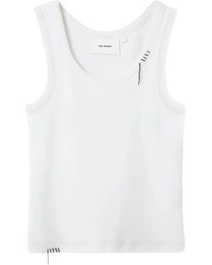 Axel Arigato Traced Ribbed Sleeveless Tank Top - White