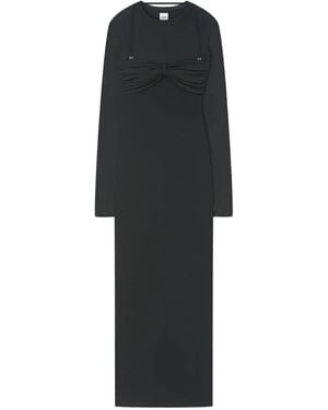 Nanushka Artemiz Bra-Detail Maxi Dress - Black