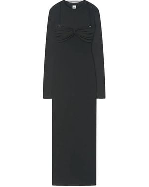 Nanushka Vestido largo Artemiz con detalle de sujetador - Negro