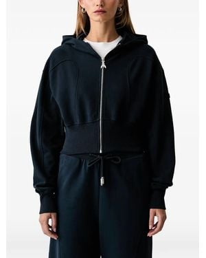 Patrizia Pepe Zip-Up Cropped Hoodie - Blue
