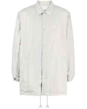 Doublet Logo-Embroidered Shirt Jacket - White