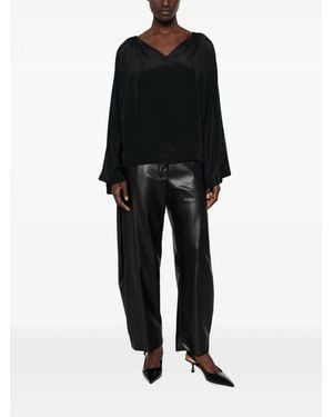 Imperial V-Neck Long-Sleeve Top - Black