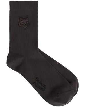 Maison Kitsuné Appliqué Socks - Black
