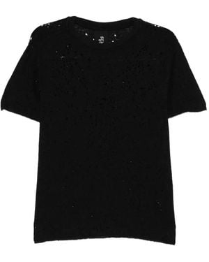 Thom Krom Distressed-Effect T-Shirt - Black