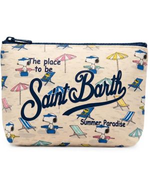 MC2 Saint Barth Kulturbeutel Mit Grafischem Print - Blau