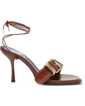 DIESEL D-Cocco Ankle-Wrap Sandals - Brown
