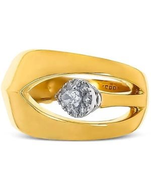YEPREM 18K Diamond Ring - Metallic