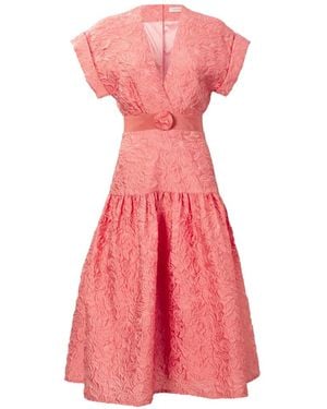 Silvia Tcherassi Metaponto V-Neck Dress - Pink