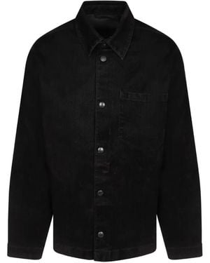 7 For All Mankind Button-Up Corduroy Shirt - Black
