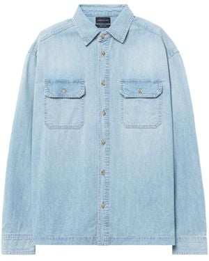 John Elliott Camicia Princetown Denim - Blu