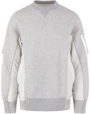 Sacai Crew Neck Jumper - Grey