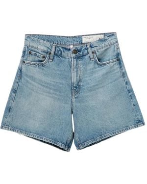 Rag & Bone Shorts Denim Kaia - Blu