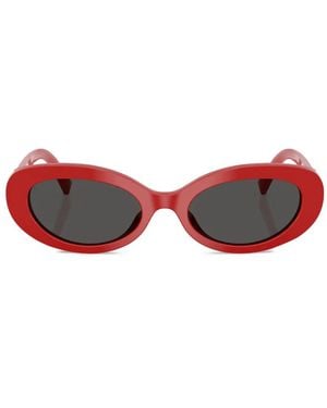 Dolce & Gabbana Oval-Frame Sunglasses - Red