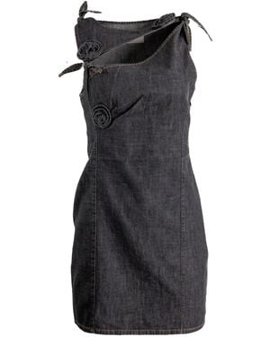 Coperni Sleeveless Dark Mini Dress - Black