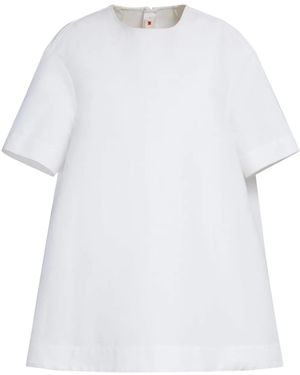 Marni Cocoon Cady Mini Dress - White
