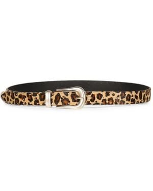 Second/Layer The Doc Leopard-Print Belt - White